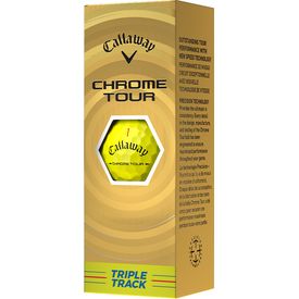 Chrome Tour Triple Track Yellow Golf Balls - 2026 Model