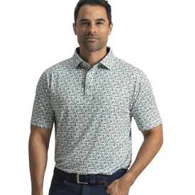 Surfs Up Print Lisle Polo