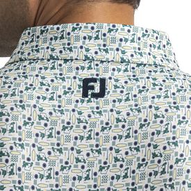 Surfs Up Print Lisle Polo