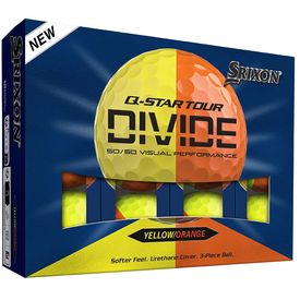 Q-Star Tour Divide 3 Yellow/Orange Golf Balls - 2026 Model