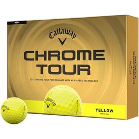 Chrome Tour Yellow Golf Balls - Double Dozen