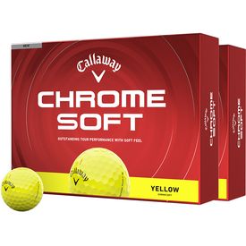 Callaway Golf Chrome Soft TruTrack Yellow Golf Balls - 2026 Model