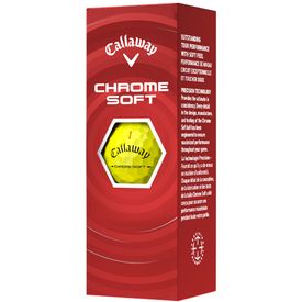 Chrome Soft Yellow Triple Track Golf Balls - 2026 Model
