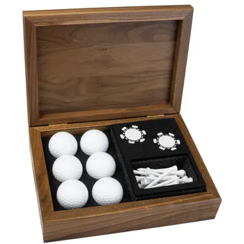 Titleist Wooden Gift Set with Poker Chips - Golfballs.com