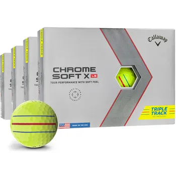 Callaway Golf Chrome Soft X LS Yellow Triple Track Golf Ball - Buy 3 DZ Get  1 DZ Free