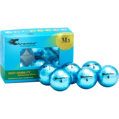 Chromax Blue Metallic Blue Personalized M5 Personalized Golf Balls - 6-Pack