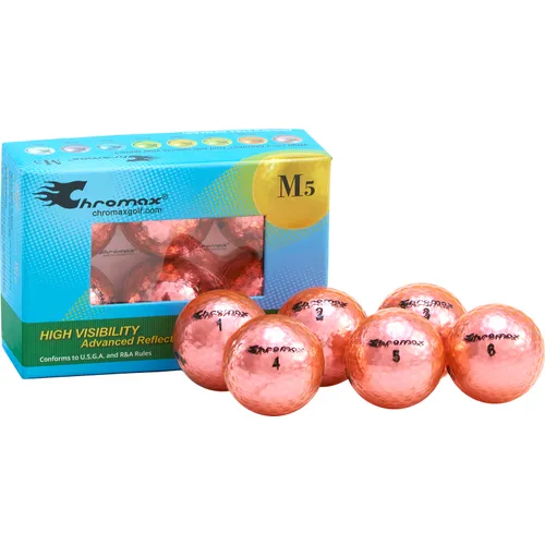 Chromax Metallic Pink Personalized M5 Personalized Golf Balls - 6-Pack