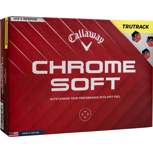 Callaway Golf Chrome Soft TruTrack Yellow Golf Balls - 2024 Model