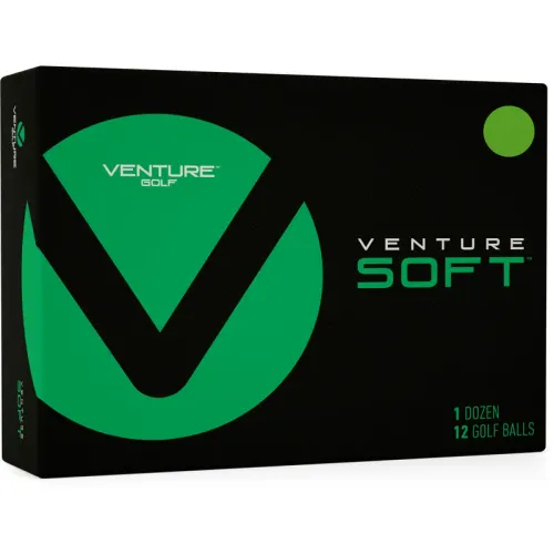 Venture Golf Soft Matte Green Personalized Golf Balls - 2024 Model