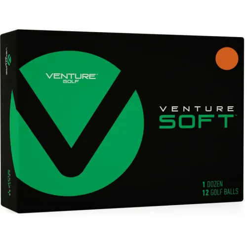 Venture Golf Soft Matte Orange Personalized Golf Balls - 2024 Model