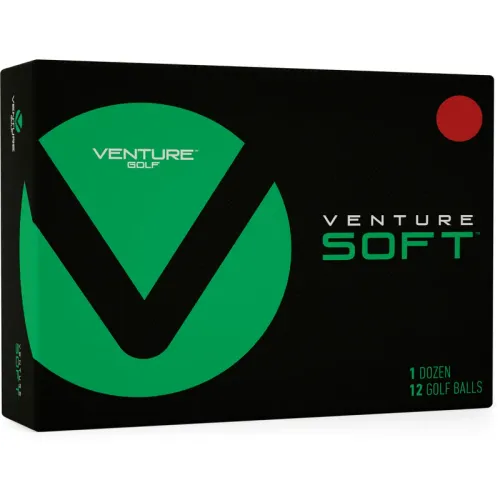 Venture Golf Soft Matte Red Personalized Golf Balls - 2024 Model