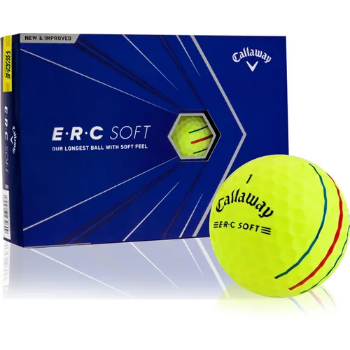 Callaway Golf ERC Soft Yellow Triple Track Personalized Golf Balls
