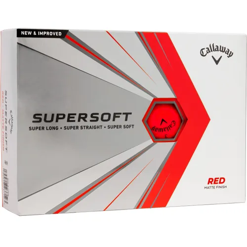 Callaway Golf 2021 Supersoft Red Personalized Golf Balls