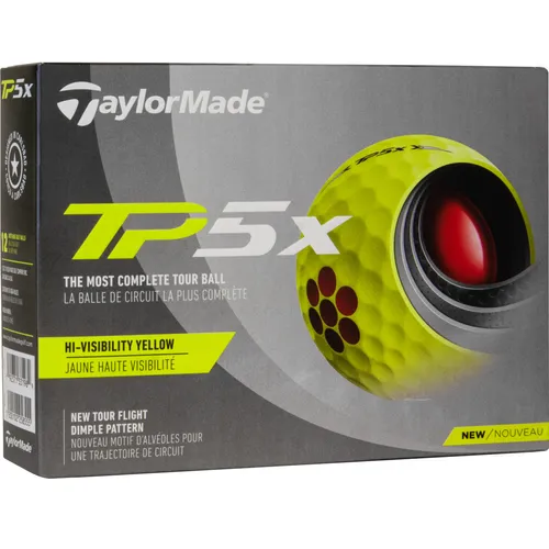Taylor Made Prior Generation TP5x Yellow Personalized Golf Balls