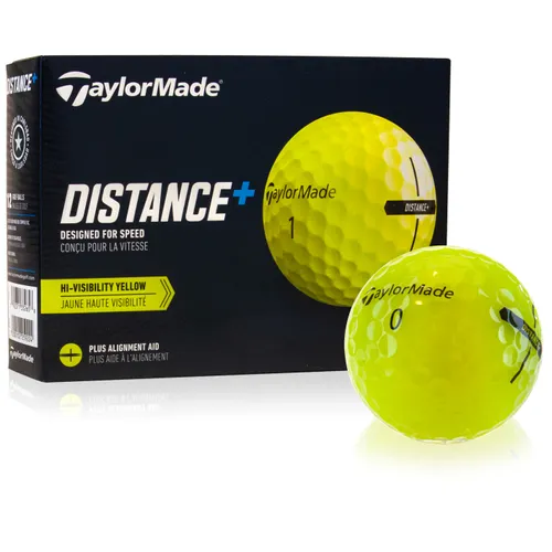 Taylor Made Distance+ Yellow Personalized Golf Balls