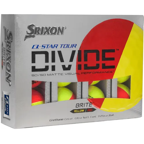 Srixon Q-Star Tour Divide Yellow/Red Golf Balls