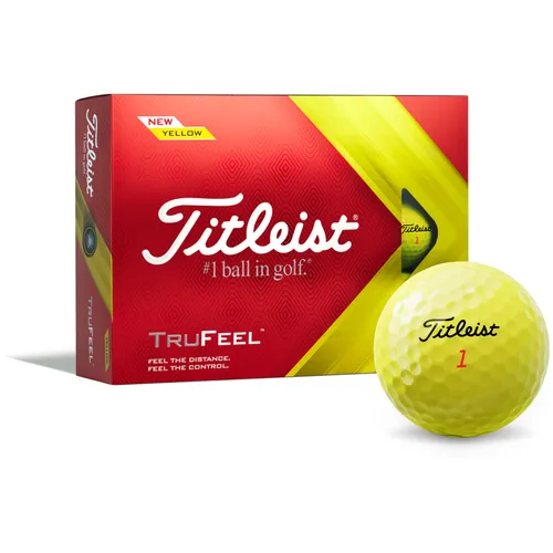 Titleist 2022 TruFeel Personalized Yellow Golf Balls