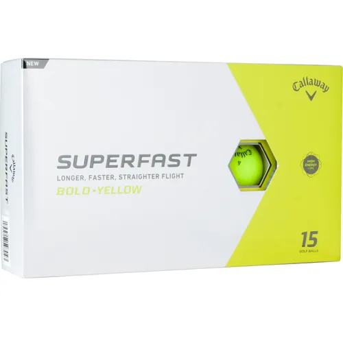Callaway Golf Superfast Bold Yellow Personalized Golf Balls - 15 Pack