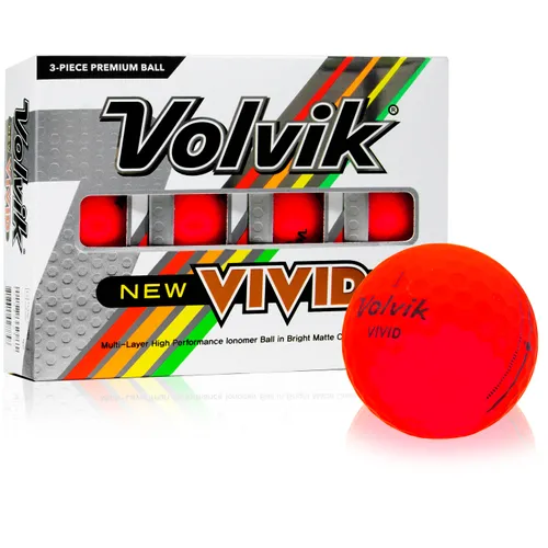 Volvik 2022 Vivid Matte Red Personalized Golf Balls