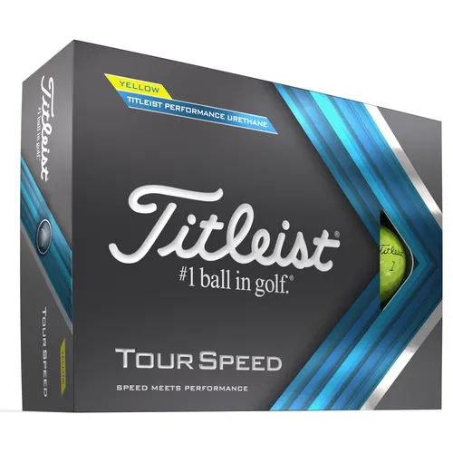 Titleist Tour Speed Yellow Personalized Golf Balls