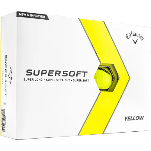 Callaway Golf 2023 Supersoft Yellow Personalized Golf Balls