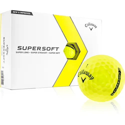 Callaway Golf 2023 Supersoft Yellow Personalized Golf Balls