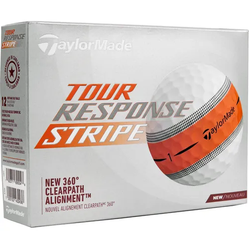 Taylor Made Tour Response Stripe Orange Golf Balls