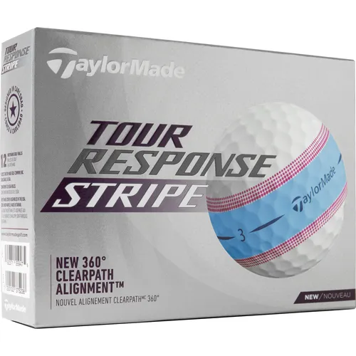 Taylor Made Tour Response Stripe Blue/Pink Golf Balls