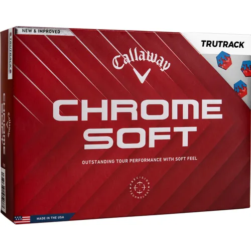 Callaway Golf Chrome Soft Blue/Red TruTrack Golf Balls - 2024 Model