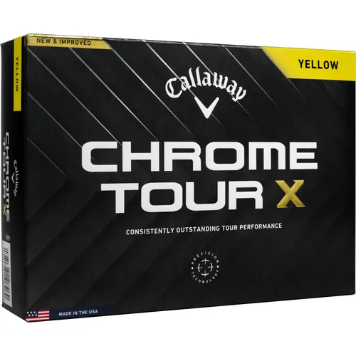 Callaway Golf Chrome Tour X Yellow Personalized Golf Balls - 2024 Model