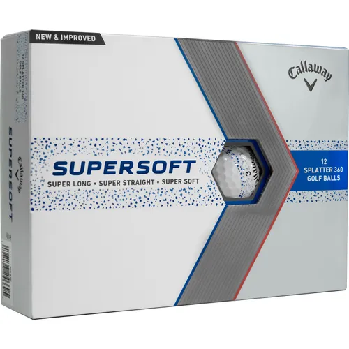Callaway Golf Supersoft Splatter 360 Blue Golf Balls - 2024 Model