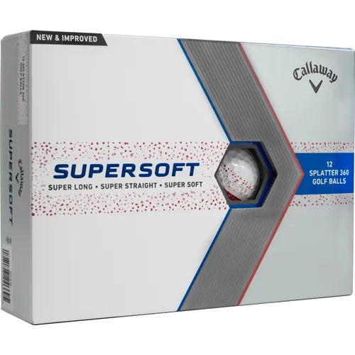 Callaway Golf Supersoft Splatter 360 Red Golf Balls - 2024 Model