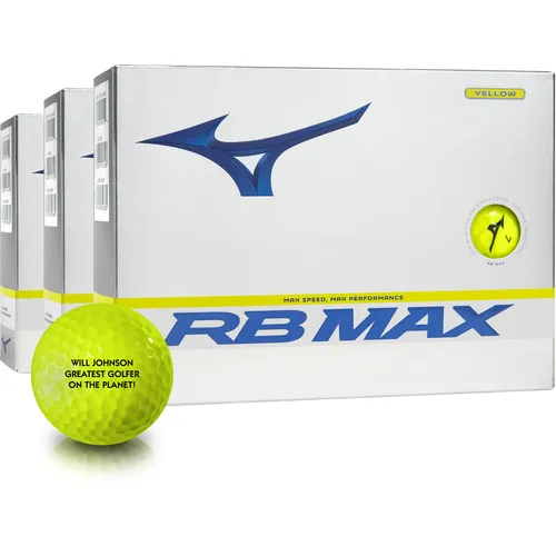 Mizuno RB Max Yellow Golf Balls - Buy 2 DZ Get 1 DZ Free