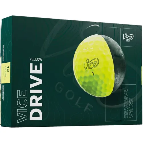 Vice Golf Drive Yellow Personalized Golf Balls