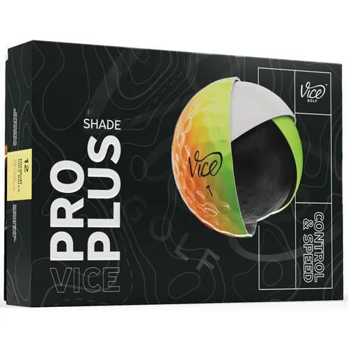 Vice Golf Pro Plus Shade Orange Yellow Personalized Golf Balls