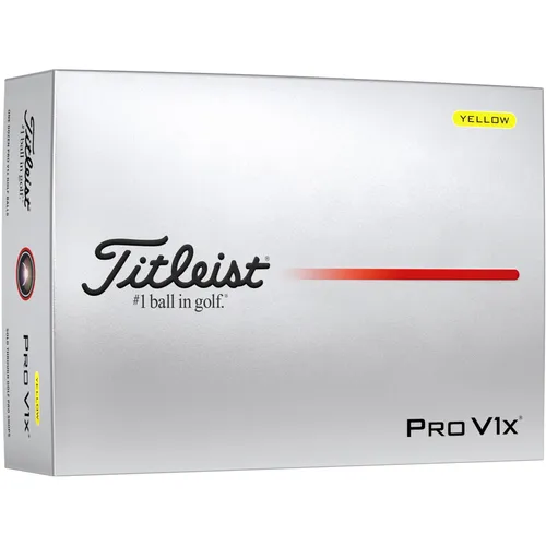 Titleist Pro V1x Yellow Personalized Golf Balls - 2025 Model