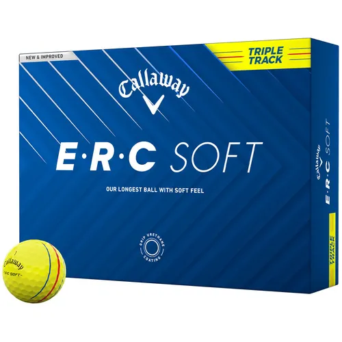 Callaway Golf ERC Soft Yellow Triple Track Personalized Golf Balls - 2025 Model