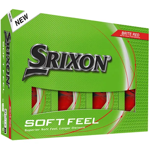 Srixon Soft Feel 14 Brite Red Personalized Golf Balls - 2025 Model