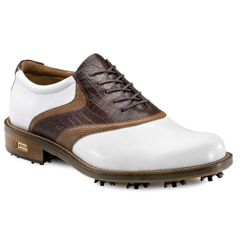 Ecco Golf World Class Saddle GTX Golf Shoes - Golfballs.com