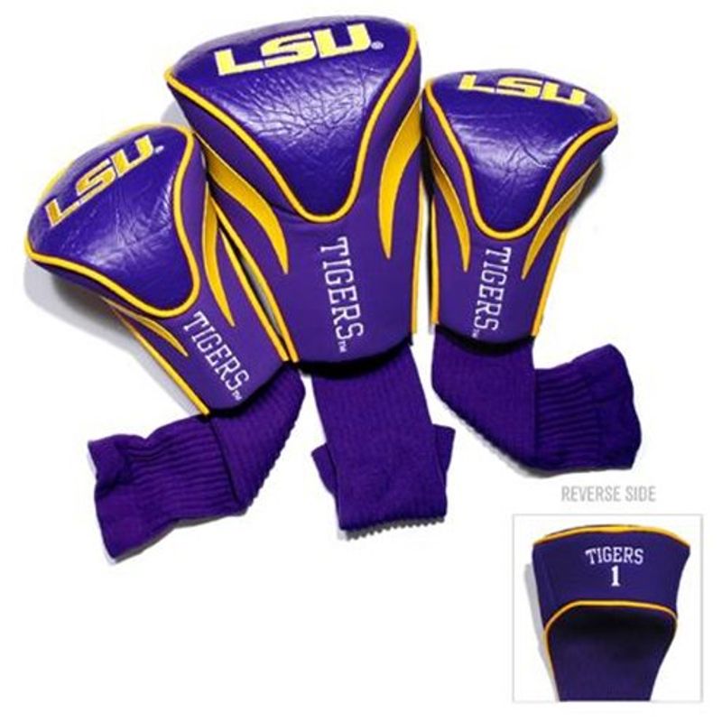Team Golf Contour Fit Collegiate Headcovers - 3 Pack - LSU Tigers