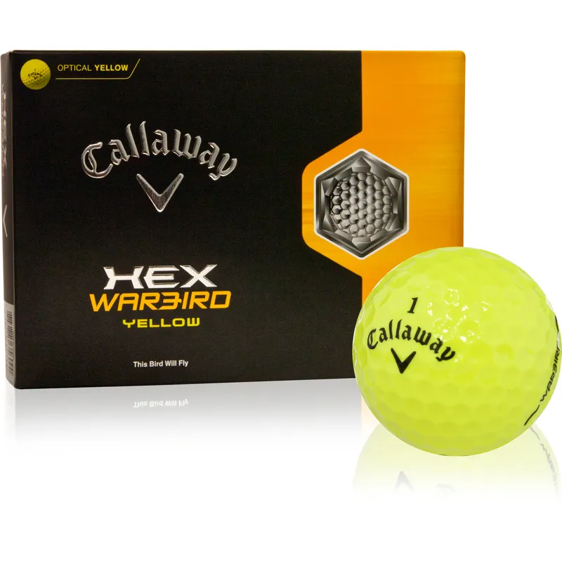 Callaway Golf HEX Warbird Yellow Golf Balls - Golfballs.com