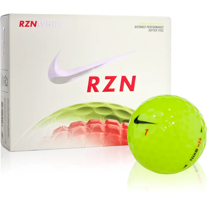 Nike RZN White Volt Golf Balls 
