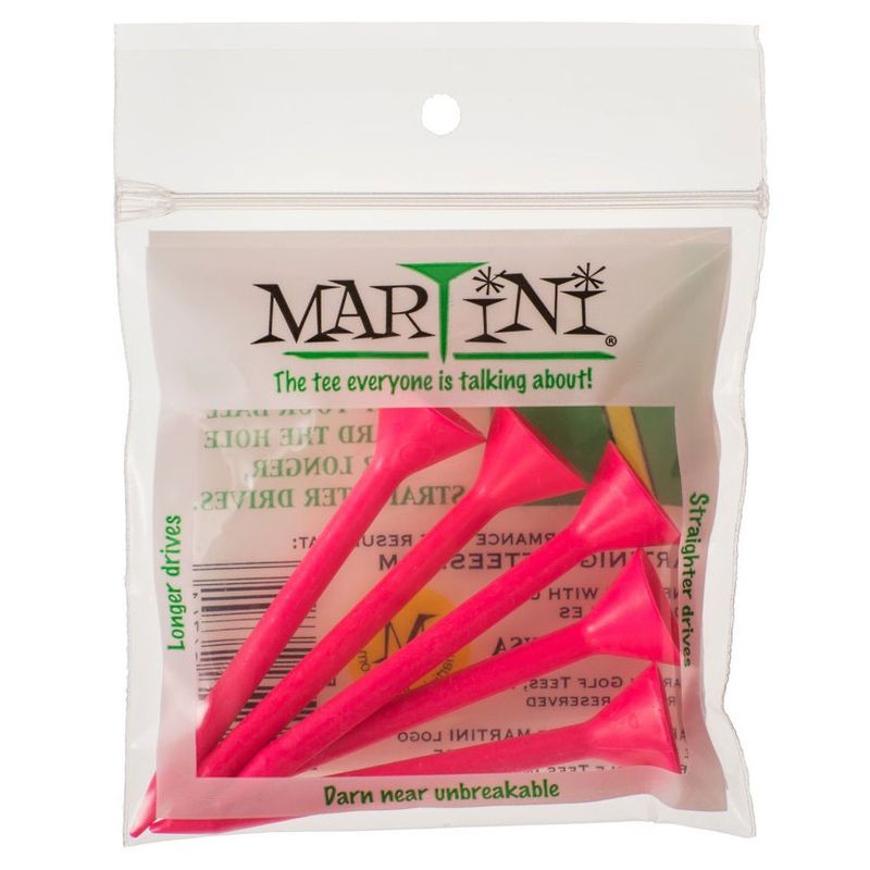Martini Tees - 3 1/4 Inch - Pink - 5 CT