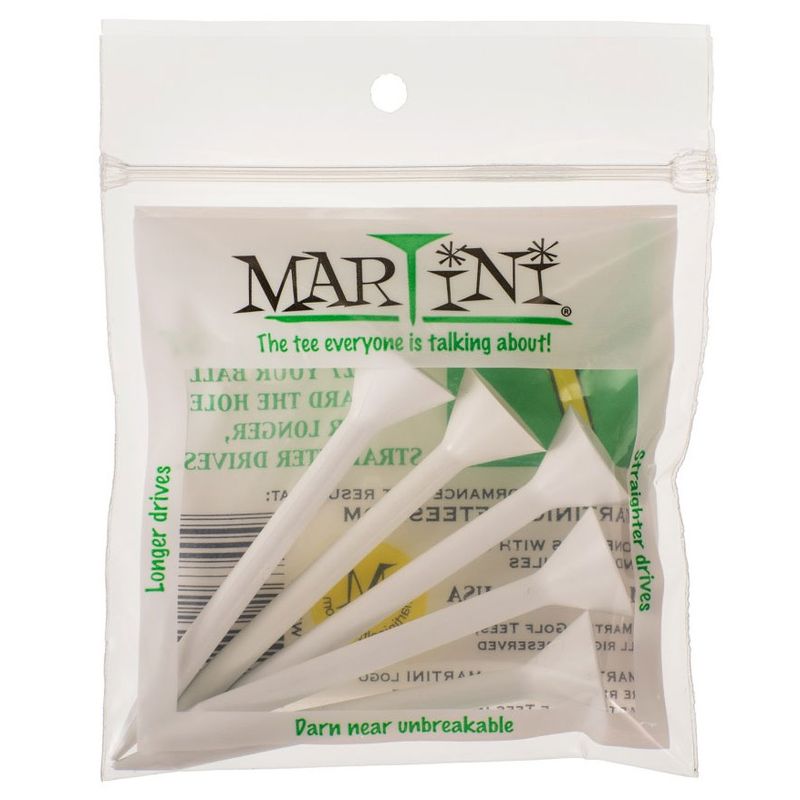 Martini Tees - 3 1/4 Inch - White - 5 CT