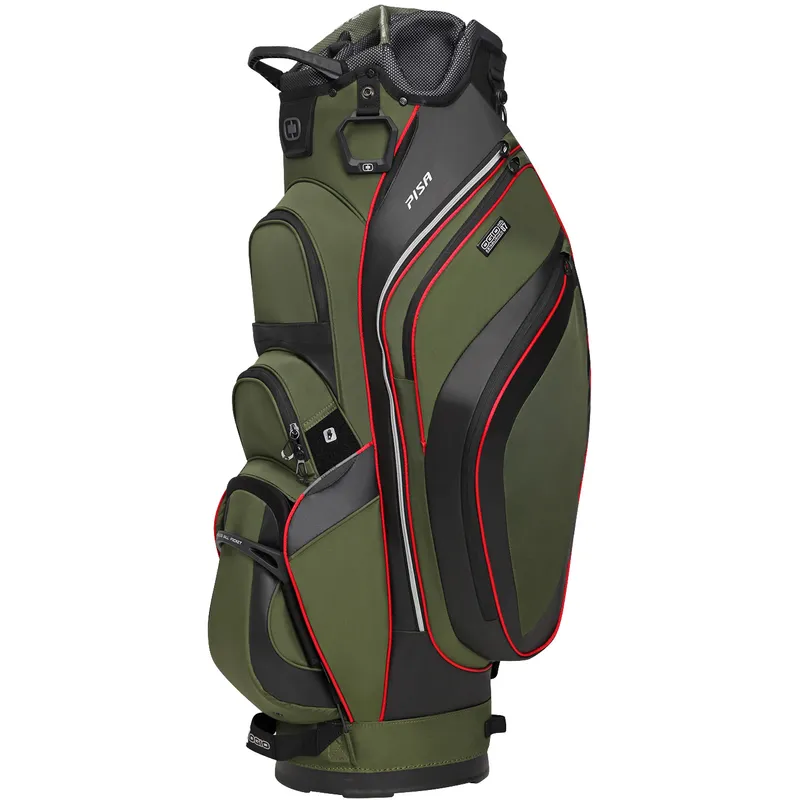 ☆OGIO☆PISA☆キャディバッグ☆15分割☆グレーxブラック☆チェック柄☆ Ogio Pisa Cart Bag - Golfballs.com