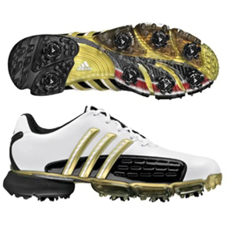 Adidas Powerband 2.0 Golf Shoes White/Black/Gold