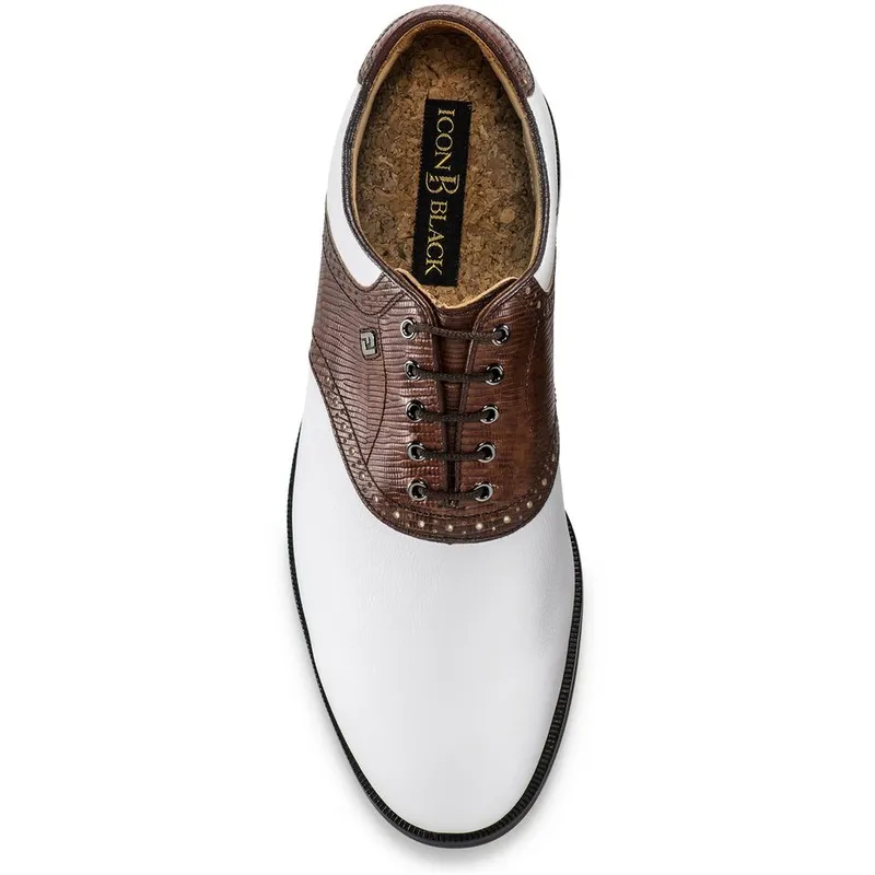 FootJoy Icon Black Lizard Print Golf Shoes - Golfballs.com