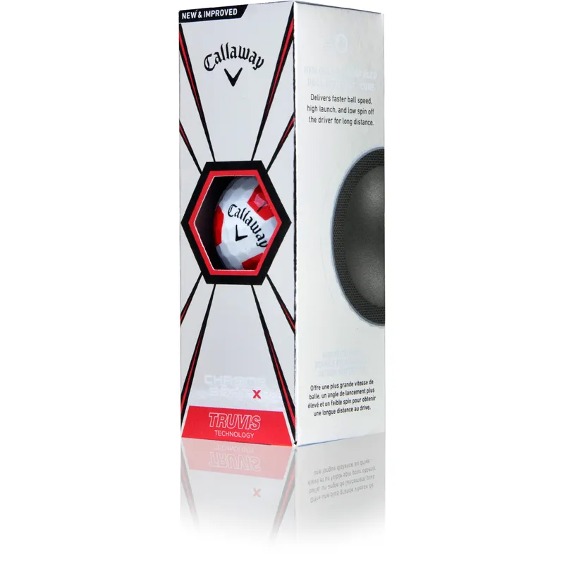 Callaway Golf Chrome Soft X Truvis Red Golf Balls - Golfballs.com