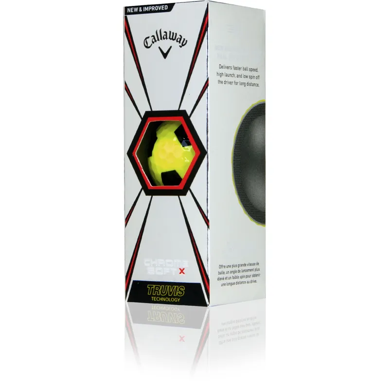Callaway Golf Chrome Soft X Truvis Yellow Golf Balls - Golfballs.com