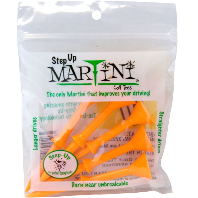 Martini Step Up Tees - 3 1/4 Inch - Orange - 5 CT